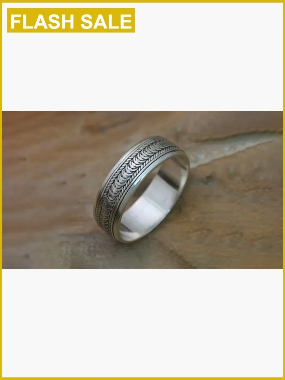 Handcrafted Sterling Silver Meditation Spinner Ring Band